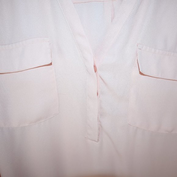 Torrid Blush Pink Harper Georgette Pullover 3/4 Sleeve Blouse Womens Size L (00) - Picture 5 of 12